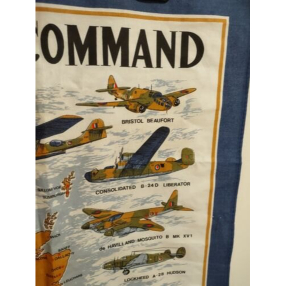 Vintage RAF Coastal Command Commemorative Cotton Tea Towel - Picture 6 of 11